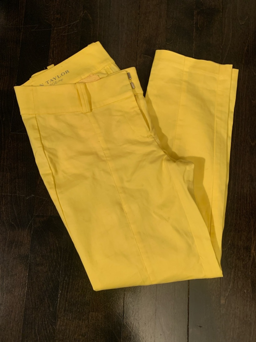 Ann Taylor Bright Yellow Cropped Ankle Pants